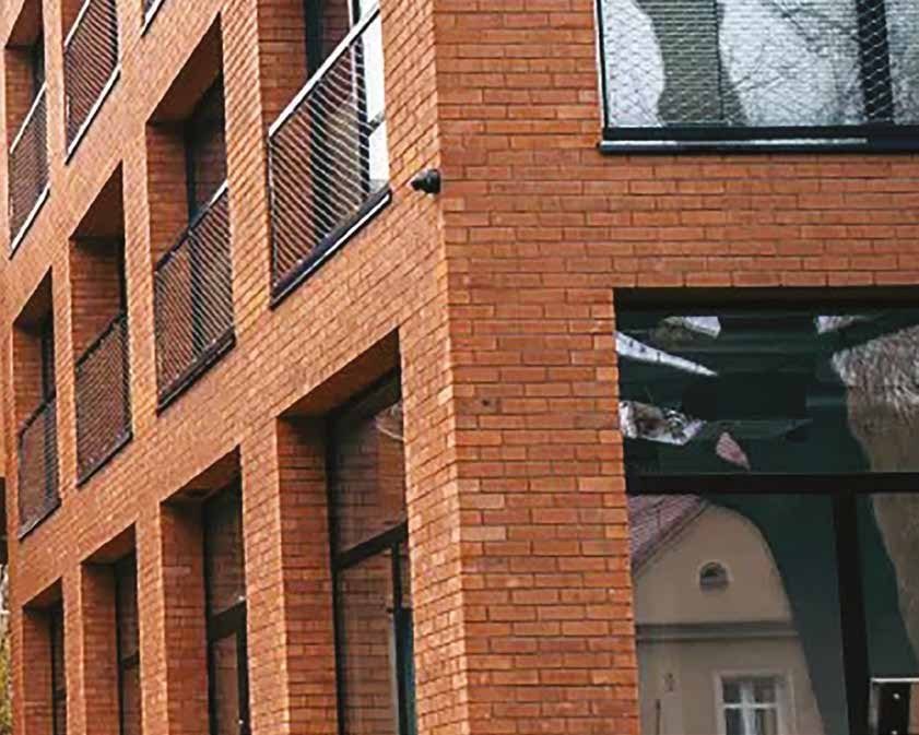 Red brick facade detail